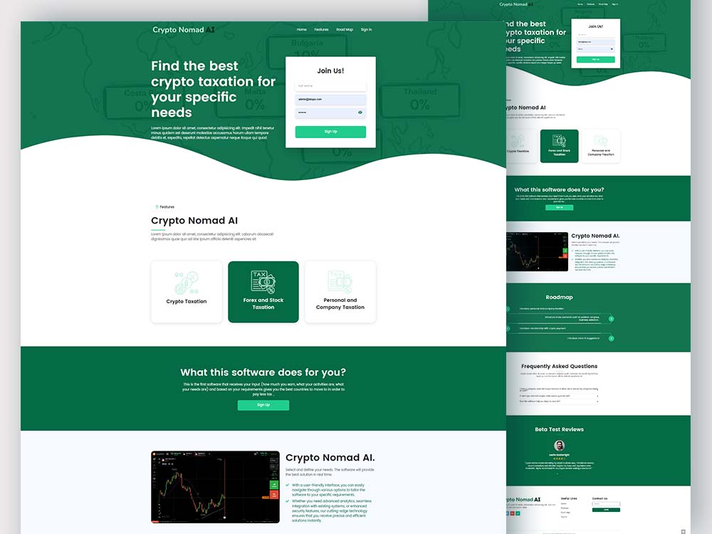 Crypto Nomad AI Taxation Platform